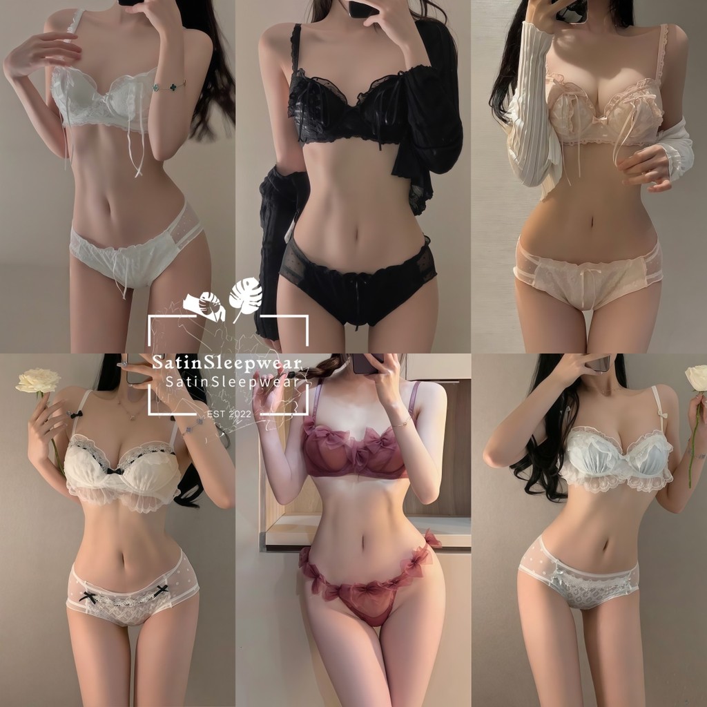 SatinSleepwear 😍😍 ชุดนอนหญิง มีให้เลือกหลากหลายสี หลากหลายสไตล์ อกเล็กรวบ เซ็กซี่และร้อนแรง ชุดนอนสองชิ้น