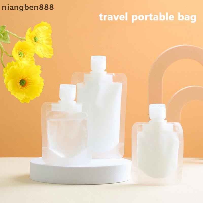(nnangben888) ถุงบรรจุของเหลวสําหรับเดินทางแบบพกพาถุงจ่ายโลชั่นรีฟิลแชมพูภาชนะเก็บเครื่องสําอาง 30ml
