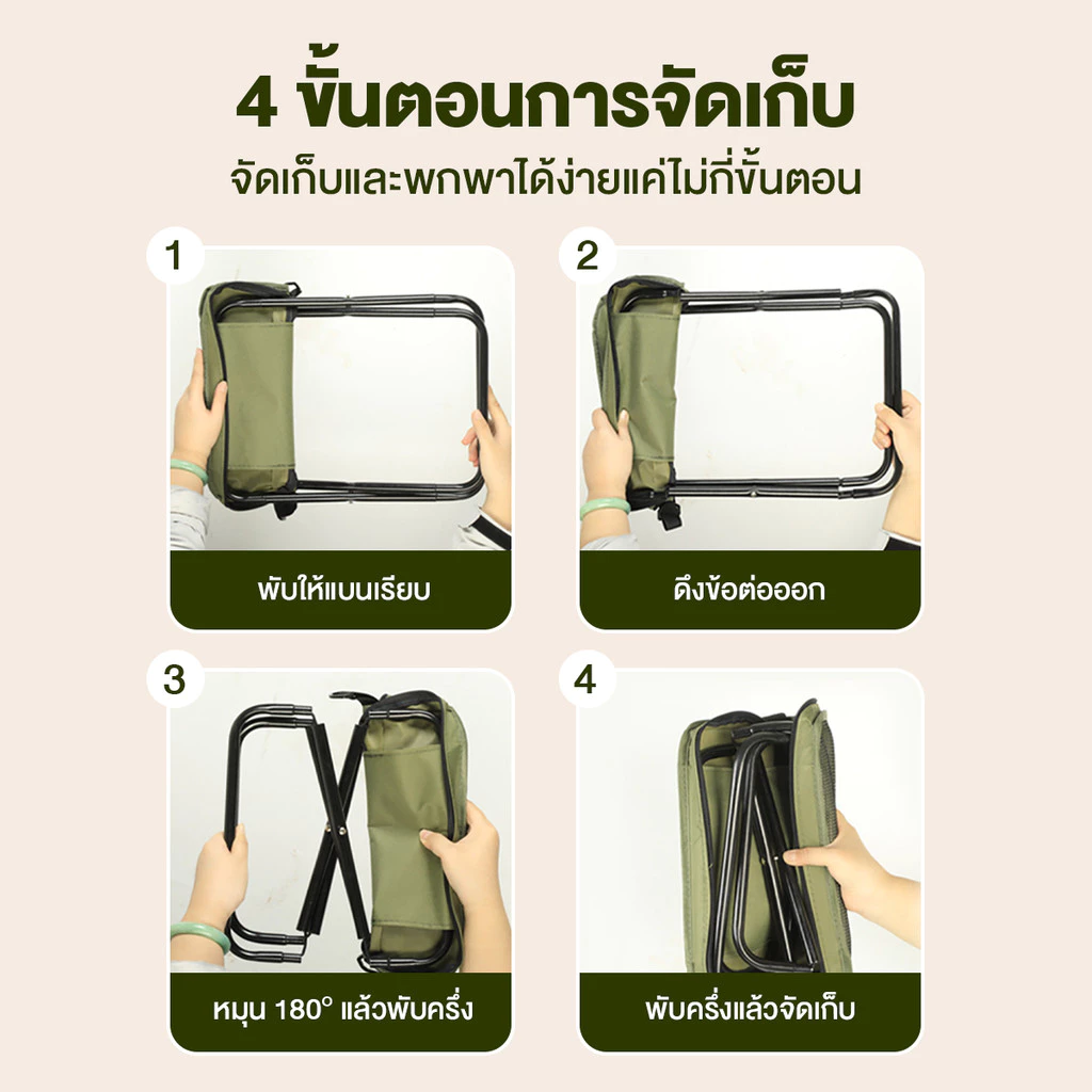 เก้าอี้ปิคนิคพับได้ เก้าอี้แคมป์ปิ้งพกพา thumbnail 9