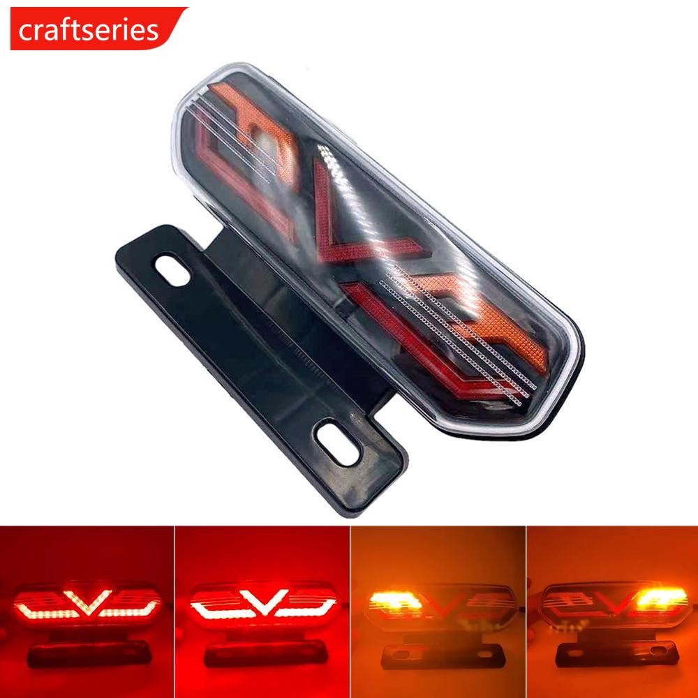 CRAFTSERIES 12V LED รถจักรยานยนต์ไฟท้ายไฟเบรคมอเตอร์ไซด์หยุดไฟเลี้ยวทิศทาง Blinker ATV ไฟท้าย F4O5