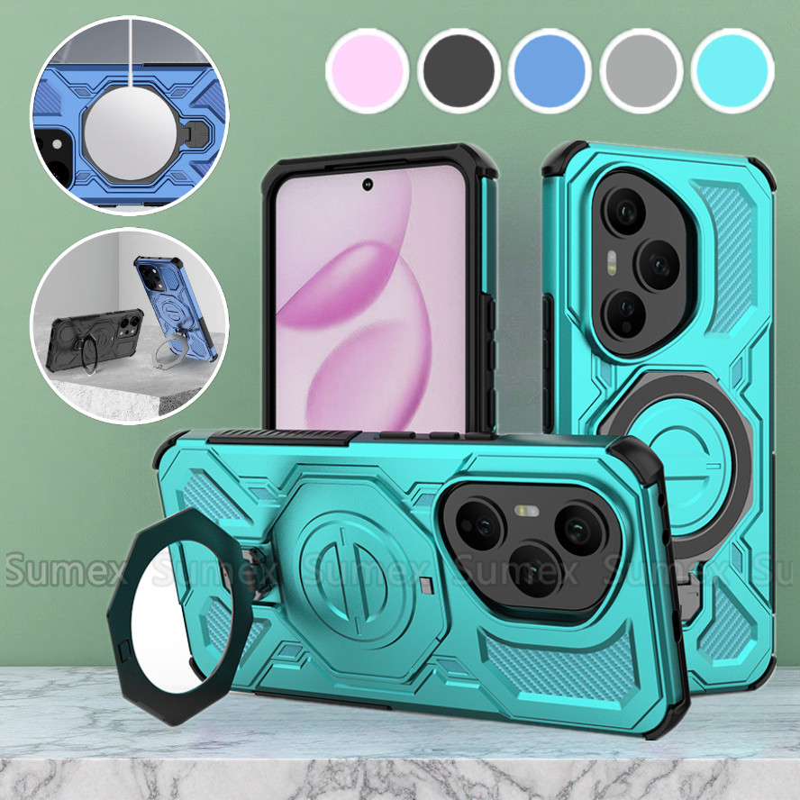 สําหรับ Honor400 Honor 400 Pro Lite 5G เกราะกันกระแทกเคสโทรศัพท์ Stand Holder ปลอกแม่เหล็กแหวนชาร์จป