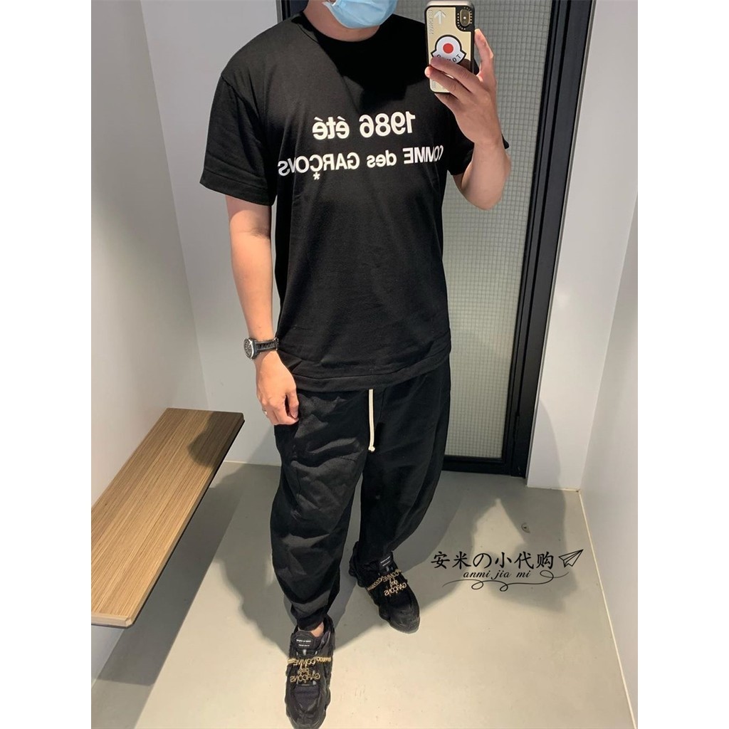 Comme Des Garcons IT CDG PLAY Mainline 1986 Digital Small Letter Logo Short Sleeved เสื้อยืด Tee