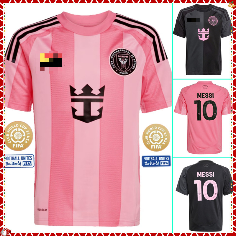 เสื้อทีม Inter Miami CF ลาย swingman สำหรับ Lionel Messi สีชมพูอ่อนและดำ ขนาด S-4XL ฤดูกาล 25/26 เอฟ
