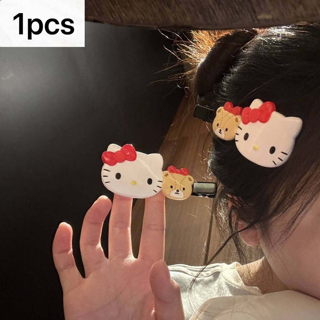 การ์ตูนคิตตี้หมี No Long Mark Clip Sweet All-Match Side Clip Bangs Clip