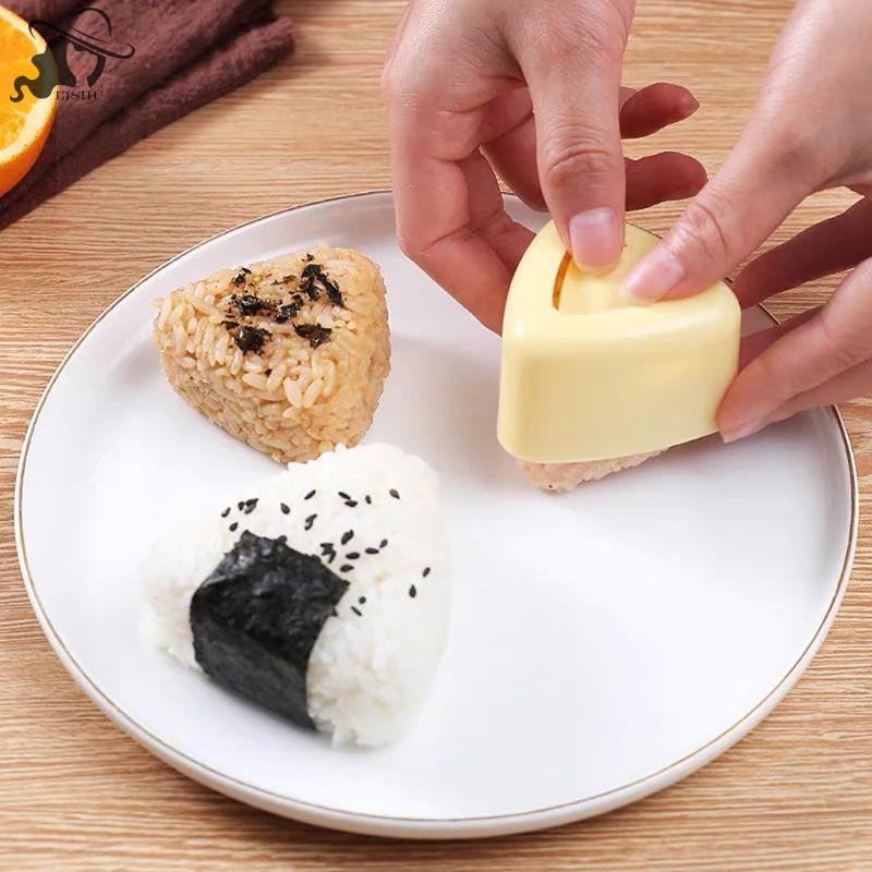 LISHU ใหม่ Diy แม่พิมพ์ซูชิ Onigiri ข้าวปั้นอาหารกดสามเหลี่ยม Sushi Maker แม่พิมพ์ญี่ปุ่น Home Kitchen Bento อุปกรณ์เสริมเครื่องมือ th