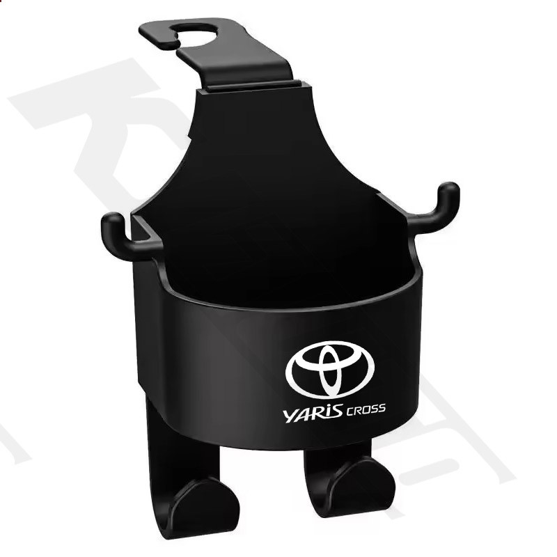 1/2pcs Toyota Yaris Cross Car Seat Headrest Hook Hanger Storage Organizer Universal พร้อมที่วางแก้วสําหรับกระเป๋าถือสําหรับ Yaris Cross AC200 2022 2023 2024 GS HEV อุปกรณ์ตกแต่งภายใน - รูปที่ 7