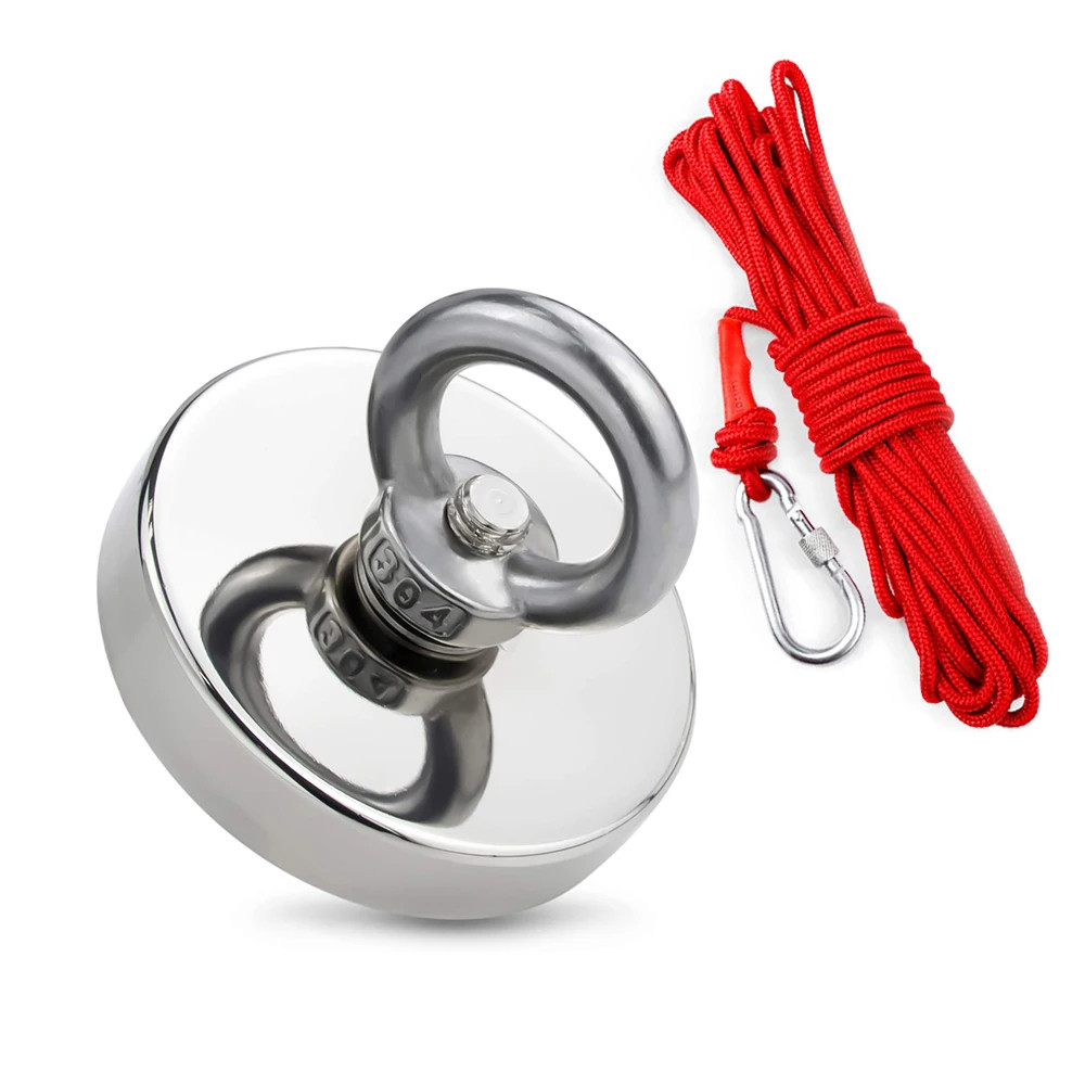 N52 Super Strong Neodymium Magnets Hook Set with Countersunk Hole Eyebolt สําหรับกู้แม่เหล็กตกปลาชุด
