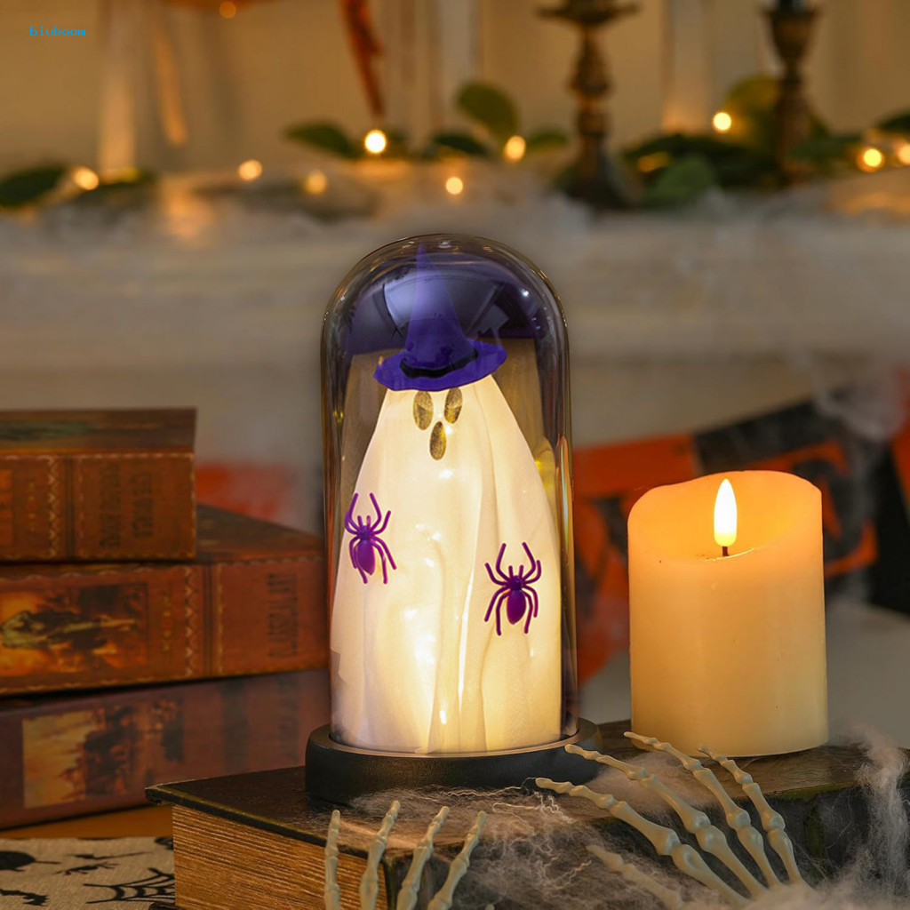 Enchanting Ghost โคมไฟฮาโลวีน Ghost Light Spooky ฮาโลวีน Ghost Decor Light สําหรับชั้นวางโต๊ะเตาผิงห