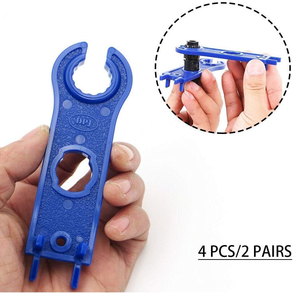 2 คู่ประแจประแจประแจประแจพลังงานแสงอาทิตย์สําหรับ MC4 Connectors, แผงโซลาร์เซลล์ Connector ชุดเครื่อ