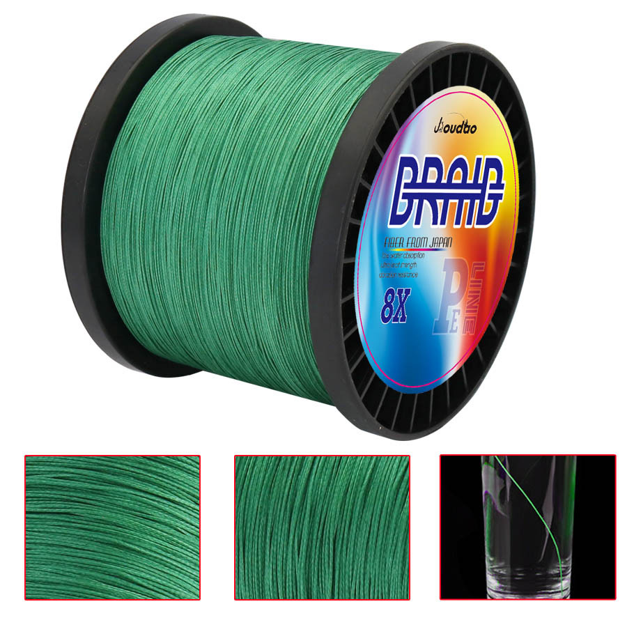 Braid 8X Strands PE สายตกปลาถัก 1500 M Multifilament Braid ลวด 12LB 20LB 30LB 40LB 50LB 60LB 120LB