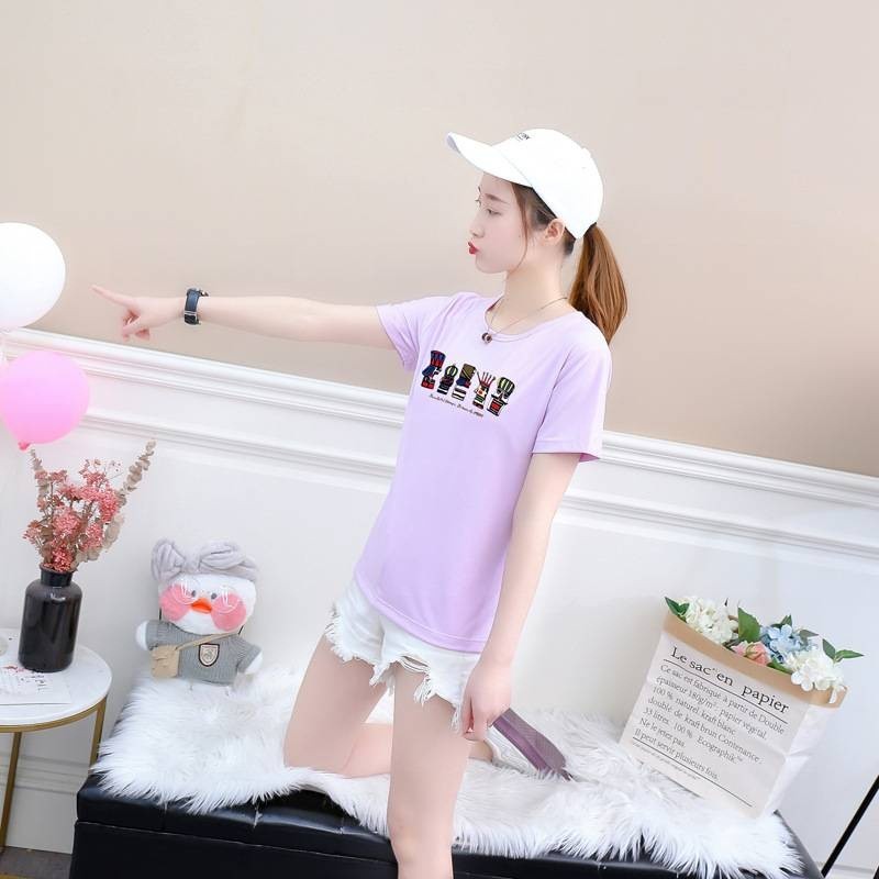 📣Mystyle.99📣(โล๊ะเสื้อ) เสื้อยืดคอกลมแขนสั้น ทรงเข้ารูป Freesize สกรีนลาย #E02 - รูปที่ 2