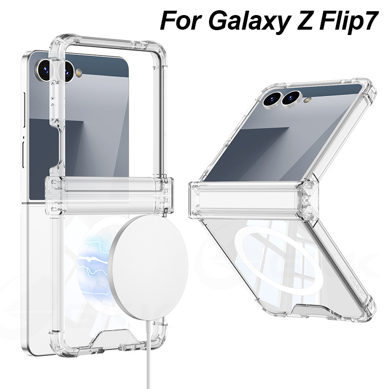 LUKEN M ไร้สายชาร์จถุงลมนิรภัยสําหรับ Samsung Galaxy Z Flip 7 6 5 All-included บานพับป้องกัน Soft สําหรับ Galaxy Z Flip7