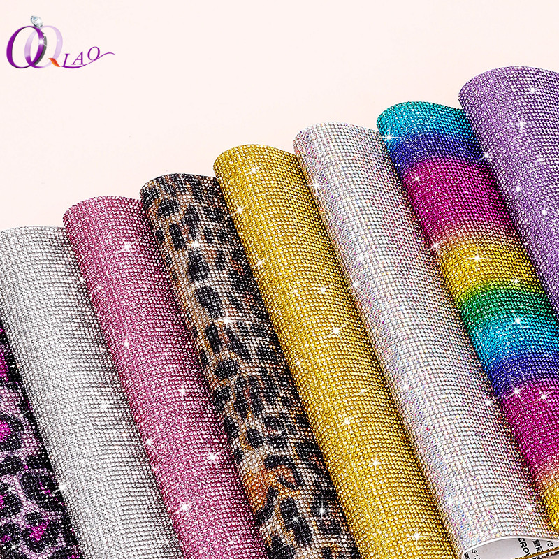 QIAO Rhinestones สติกเกอร์ Self-Adhesive Glitter Rhinestones คริสตัลอัญมณีสติกเกอร์ DIY ตกแต่งโทรศัพท์