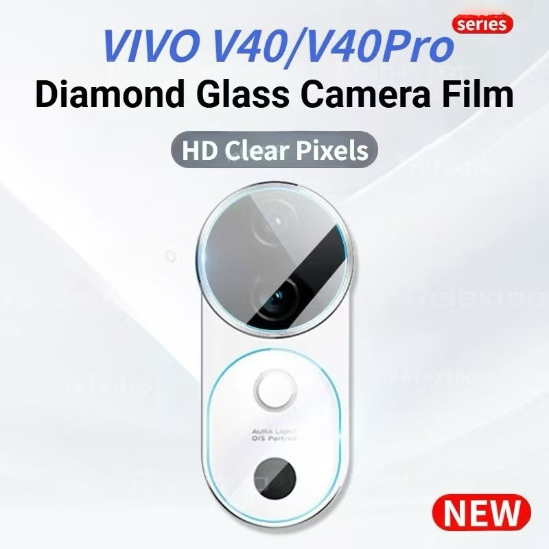 [ส่งจากไทย]ฟิล์มกระจกนิรภัยเลนส์กล้อง เหมาะสําหรับ Vivo V50/V40 Pro เลนส์เต็ม, ฟิล์มกันรอย Vivo V40 