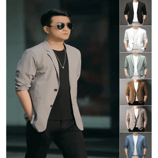เสื้อเบลเซอร์ธุรกิจ ผู้ชายไซส์ใหญ่ ชุดสูทลําลอง ธุรกิจ เสื้อ บางและเบา เข้ากับรูปร่างของคุณ