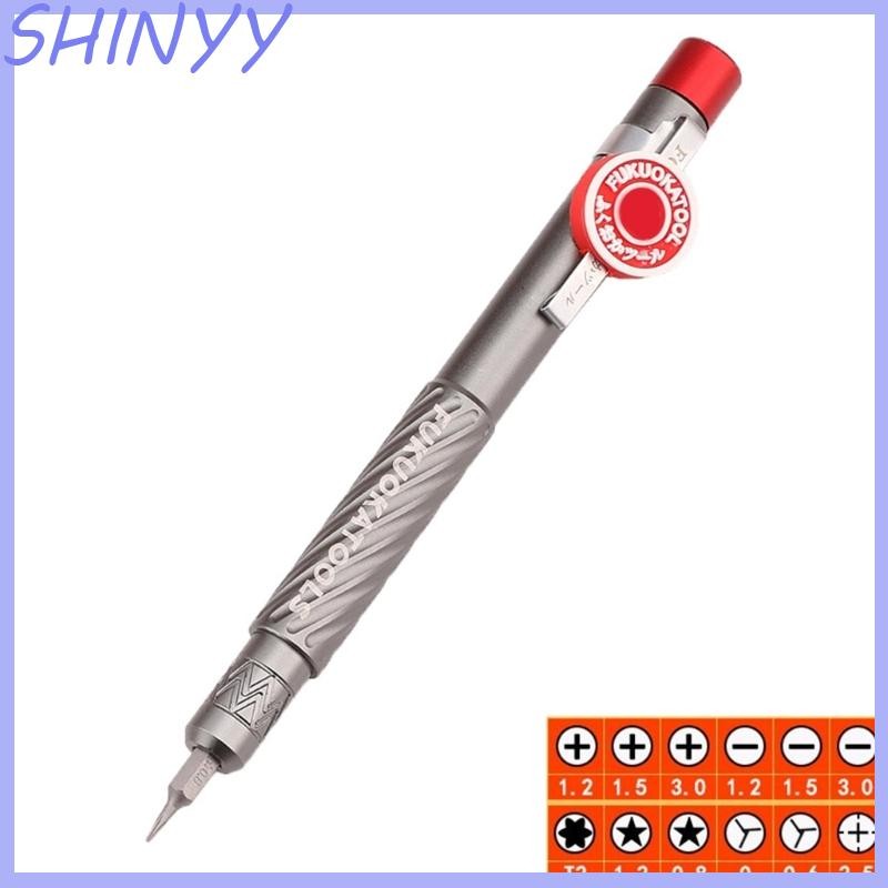 SHI แบบพกพา 13 in 1 ปากกาไขควง Magnetic Double-Head Bits ไขควงเครื่องมือ