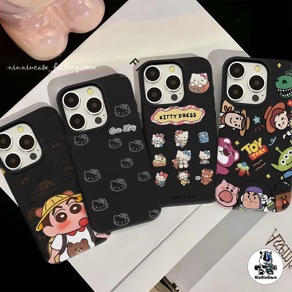 เข้ากันได้สำหรับ เคสไอโฟน13 เคส For iphone 16 Pro Max 8 7Plus XR 12 11 14 15 Pro Max กันกระแทก แบบด้าน ลูกแมวน่ารัก Case
