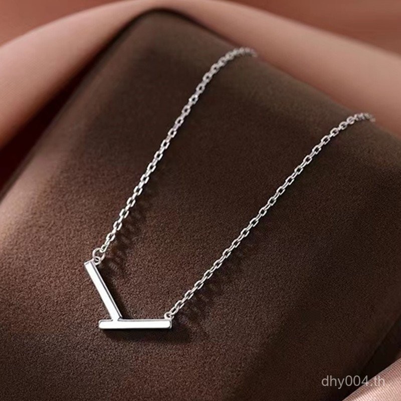 จี้สตรีสไตล์ใหม่ s999 เงินสเตอร์ลิง.Clavicle Chain สร้อยคอหรูหรา D5DV