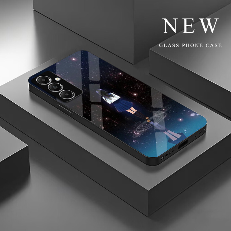 SAMSUNG ปลอกแก้วสําหรับSamsung Galaxy A05s A15 4g A15 5G A25 5G A34 5G M34 5GกันกระแทกกระจกนิรภัยBac