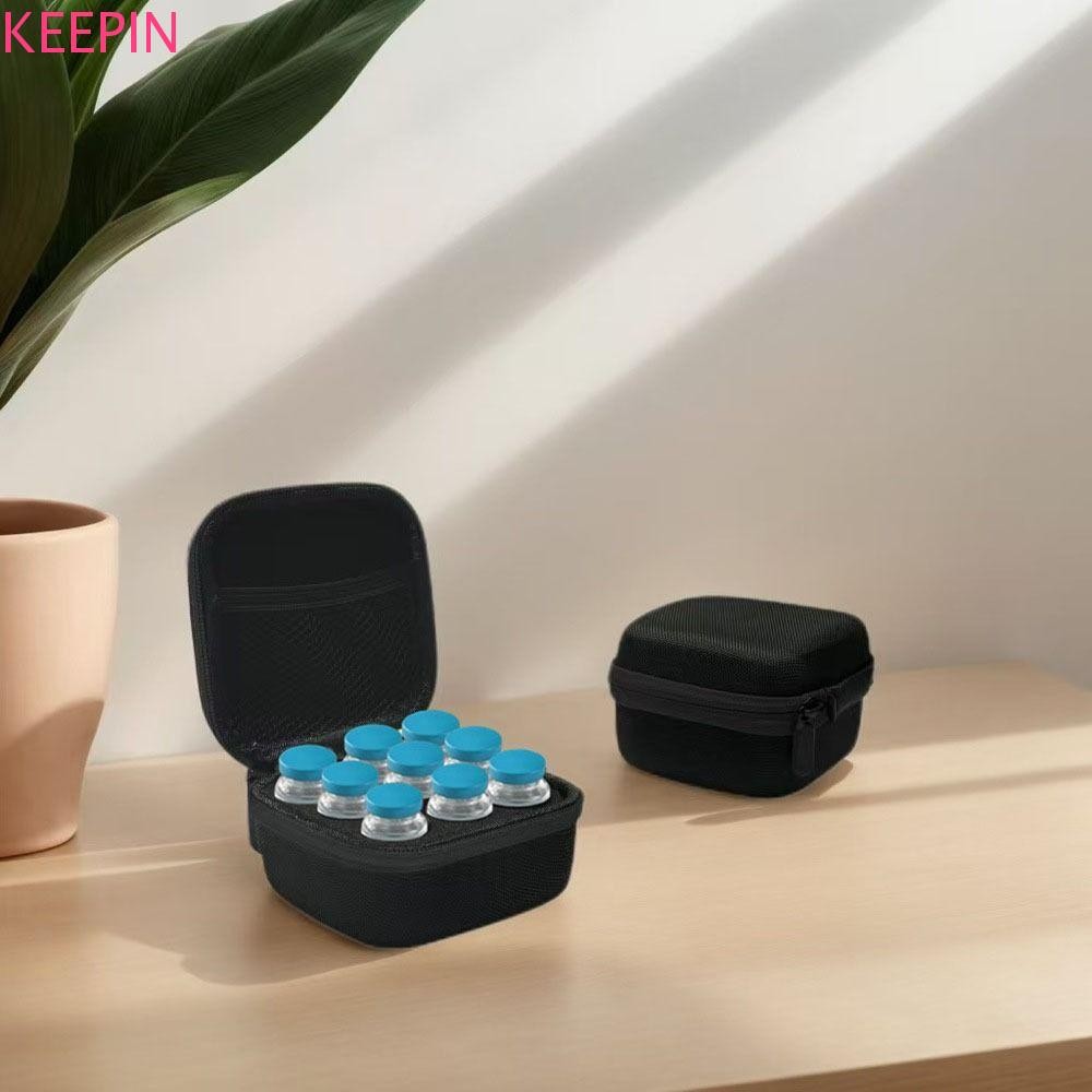 KEEPIN 9 Vials Storage Case, 10ML EVA Insulin Organizer,ปฏิบัติกันน้ําทนต่อการสึกหรอขนาดใหญ่ความจุInsulin Vial Protector Travel