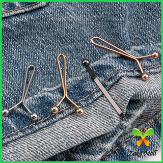 Z.M. 8ชิ้น/set คลิปกิ๊ฟยึดเอว แบบโลหะเพื่อลดขนาดเอว DIY ปรับรอบเอว / ขากางเกง waist invisible clip
