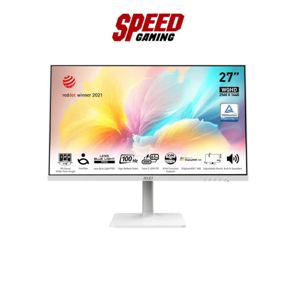 MSI MODERN MD272QXPW MONITOR (จอมอนิเตอร์) 27" IPS 2K 100Hz 1Ms / By Speed Gaming