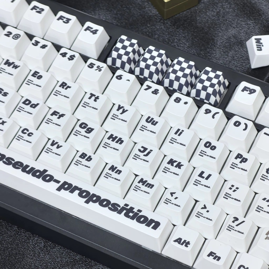 Retro Checkerboard Keycaps 133 คีย์โปรไฟล์เชอร์รี่ PBT Dye Sublimation Mechanical Keycaps Wooting Ma
