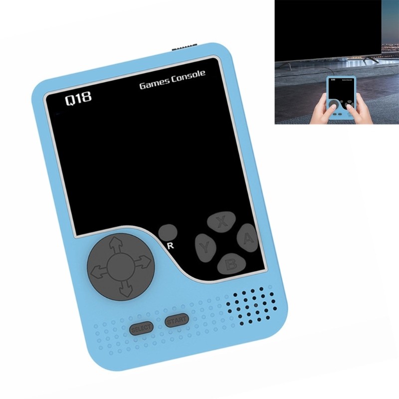 QUIM ระบบเล่นเกมแบบพกพาคอนโซลย้อนยุคมือถือคอนโซลวิดีโอบางพร้อมในตัว 500 เกม 3in หน้าจอเกมเครื่อง