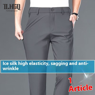 TLHGQ Ceo กางเกงผู ้ ชายธุรกิจกางเกงอย ่ างเป ็ นทางการ Offi…