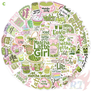 ❉ สติ๊กเกอร์ศิลปะมัทฉะลาเต้ ❉ 50 ชิ้น/เซ็ตกันน้ํา DIY Fashion Decals สติ๊กเกอร์ Doodle