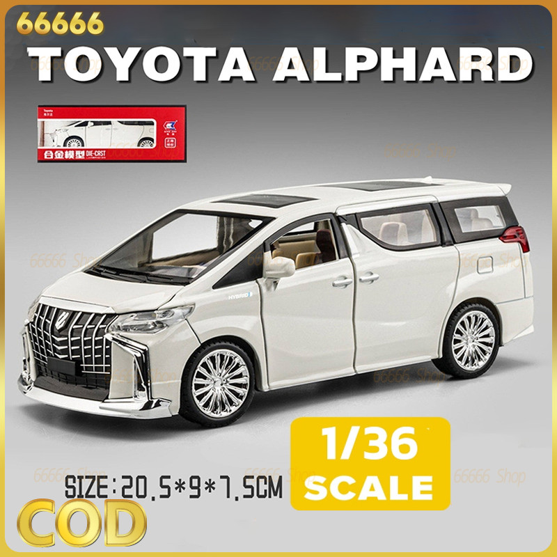 รถโมเดลเหล็ก Toyota Alphard มีเสียง มีไฟ เปิดประตูได้ทุกบาน