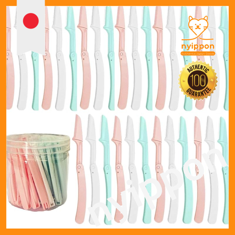 BAOQISHAN 30-Piece Set Eyebrow Razors Folding Eyebrow Razors for Women Facial Hair Removal Sensitive