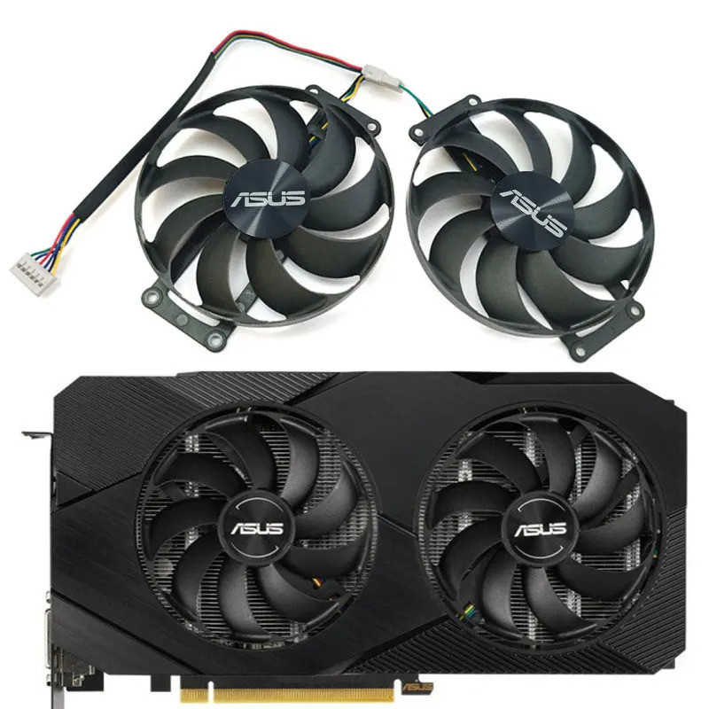 ใหม่ 1LOT FDC10H12S9-C T129215SU GTX 1660RTX 2060 GPU พัดลม,สําหรับ ASUS RTX 2060 2070GTX 1660TI DUA