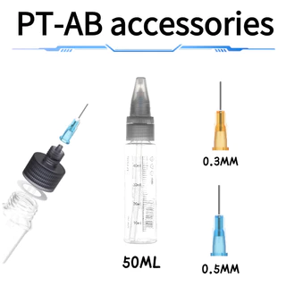 DSPIAE PT-AB Wash-Free Airbrush อุปกรณ์เสริม 50ml ขวดผสมสี 0.3 มม.0.5 มม.เฉพาะสเปรย์เข็ม Wash-Free Airbrush ชิ้นส่วนเครื่องมือ