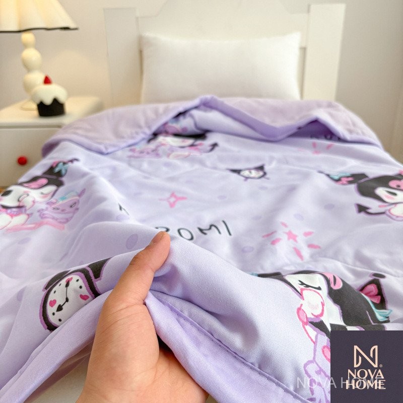 ผ้าฝ้ายซักผ้านวมฤดูร้อนสําหรับเด็ก Sanrio Kuromi การ์ตูน Cool Touch ป้องกันเหงื่อ