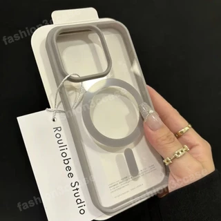 แฟชั่นโปร่งใสแม่เหล็กเคสโทรศัพท์สําหรับ SAMSUNG A57 A37 A07 A17 A56 A06 A16 A36 A55 A15 A25 A35 A54 S25 S24 S26 Ultra