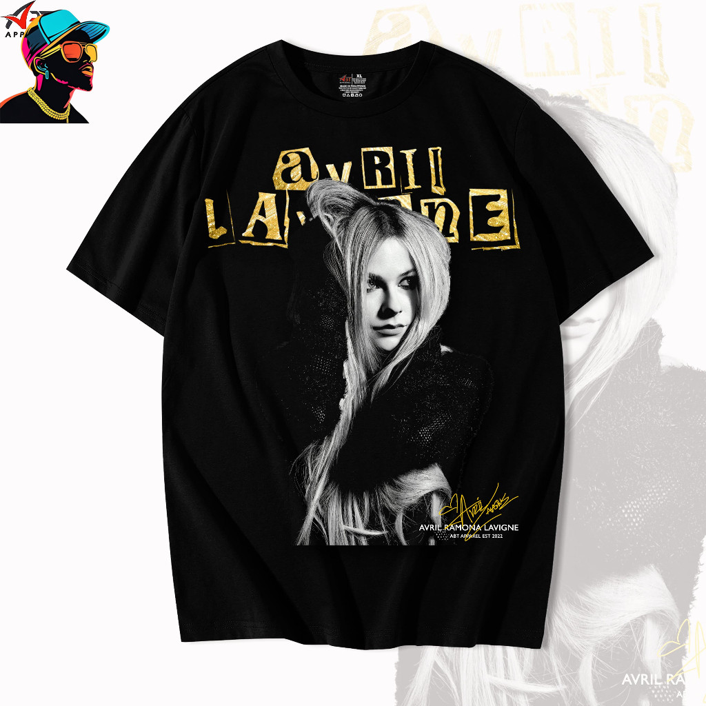 เสื้อยืดสไตล์เกาหลี Unisex แขนสั้น แบรนด์ Avril Lavigne ไซส์ S-5XL ใหม่ สบายๆ กับเนื้อผ้าฝ้ายคุณภาพ 200