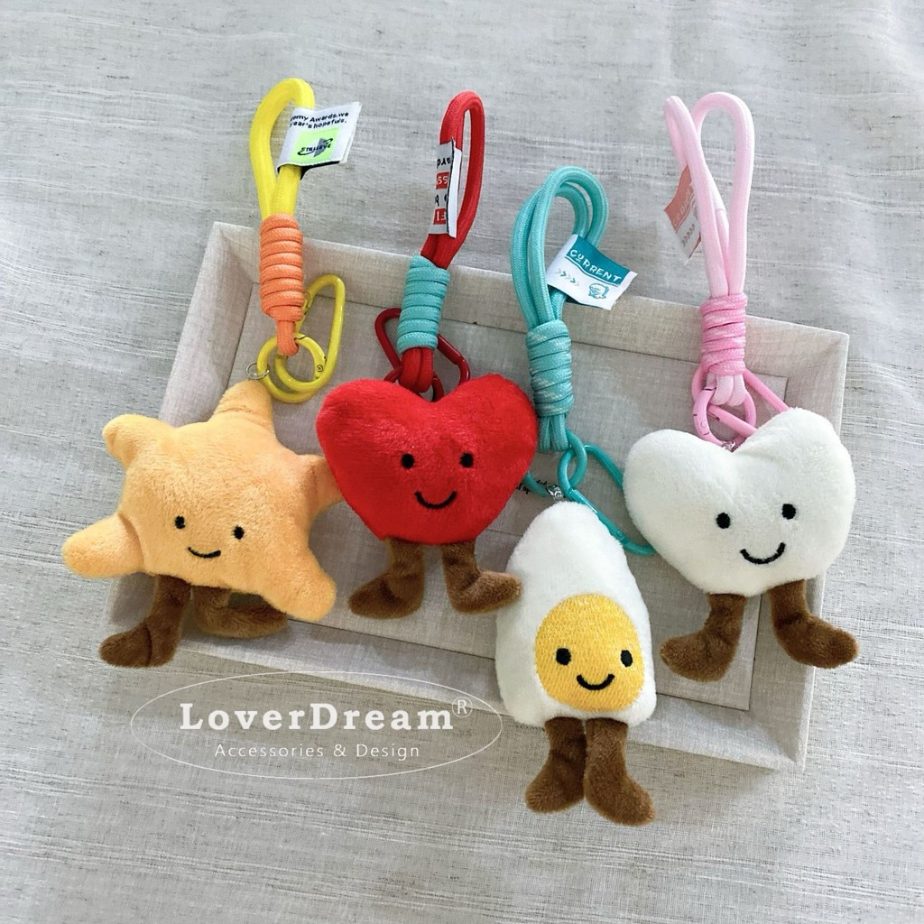จี้กระเป๋าดีไซน์น่ารัก ดาวห้าจุดและหัวใจ การ์ตูนสดใส