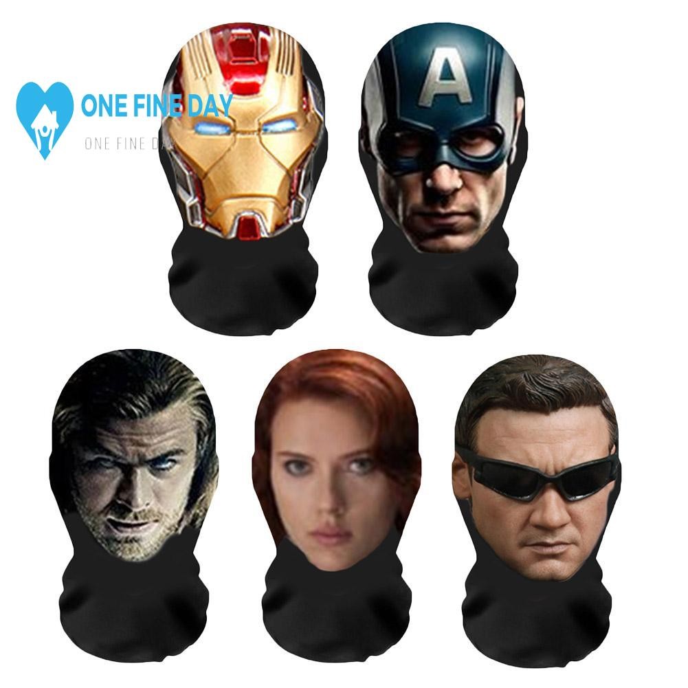Creative The Avengers ตัวละคร Face Mask ตาข่ายคนดังหมวกหน้ากากนวนิยายเครื่องแต่งกายสนุกคอสเพลย์ P7b2