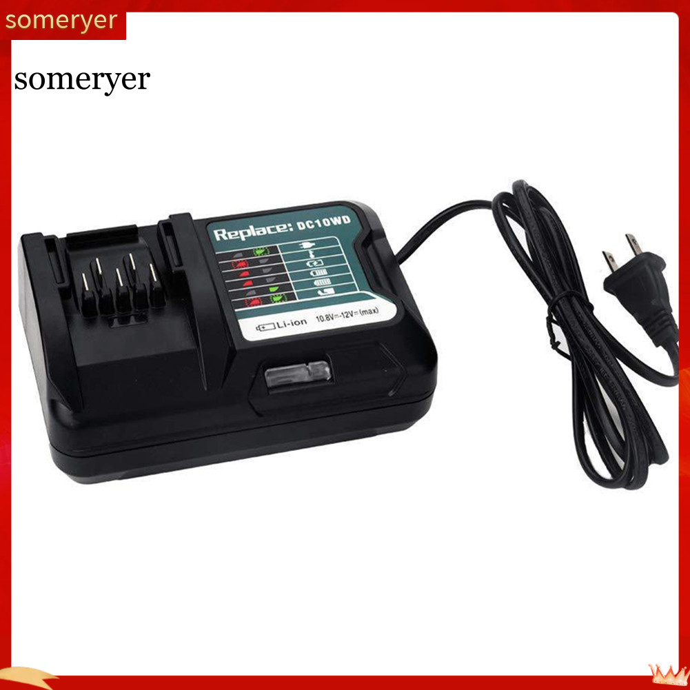 โซเมเรียร์| ที่ชาร์จเปลี่ยนสําหรับ Makitas 108V 12V DC10WD BL1016 BL1021B BL1041B FD05 US Plug