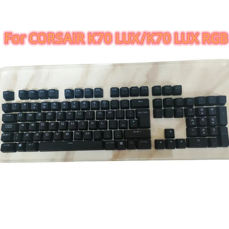 UK A ชุดปุ่มกดทดแทน ABS สําหรับ CORSAIR K70 LUX/K70 LUX RGB/K95 คีย์บอร์ดสีดํา