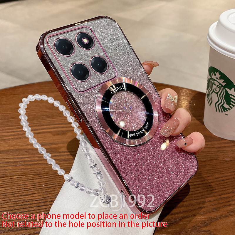 Ultra Thin เคส Infinix note 30 VIP NOTE 30i 30 40 pro 4G 5G เคสโทรศัพท์ แม่เหล็กดูดชาร์จใหม่แฟลชกระดาษโปร่งใสไฟฟ้า TPU soft case CYMWX04