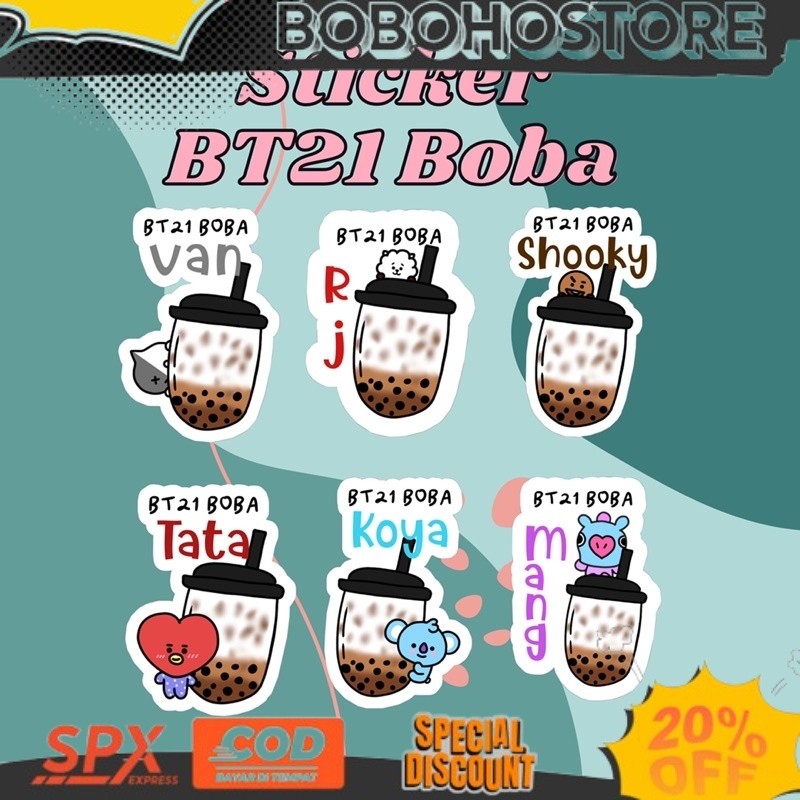พร้อมสติ๊กเกอร์ตัวละคร bts bt21 | ชุดสติ๊กเกอร์BT21 | ชุดสติ๊กเกอร์ Bts meal fay