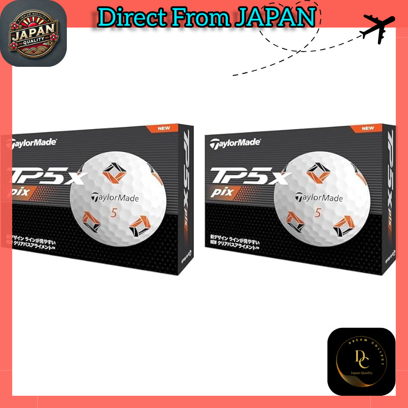 TaylorMade TP5x Pix Series 2024 Golf Balls - Japan Genuine Product - 1 Dozen (12 Balls) (× 2)