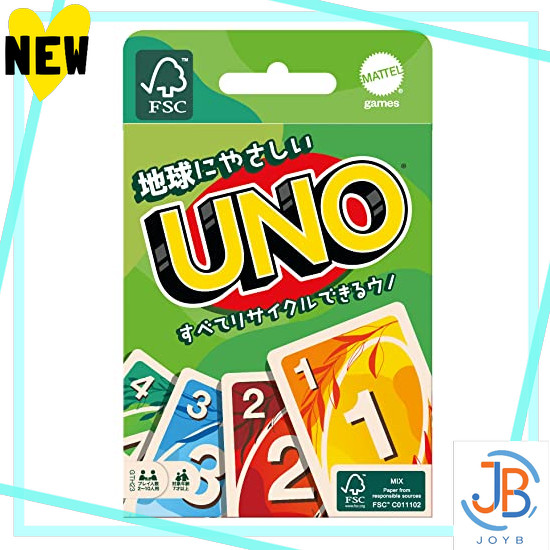 Direct From Japan Mattel Game UNO Earth-friendly Uno [7 years old~] [Sustainable] [FSC certified] GT