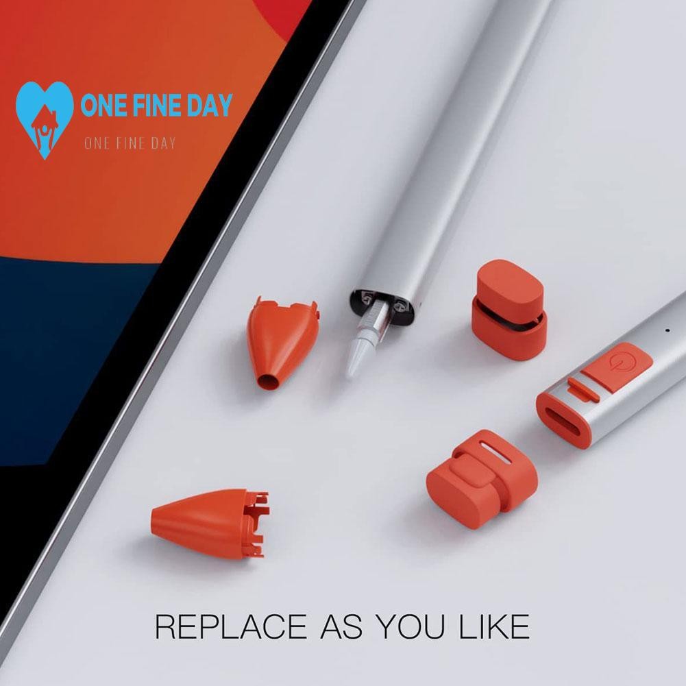 พลาสติกที่เหมาะสม Logitech Stylus ซิลิโคนด้านบนหมวก Logitech Crayon Nib Cover Pencil O6b7