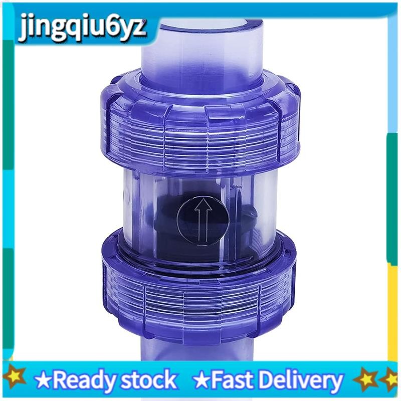 J&USprinkler Check Valve 3/4 นิ้ว True Union Check Valve โปร่งใสสีฟ้า UPVC Check Valve Pipeline Chec
