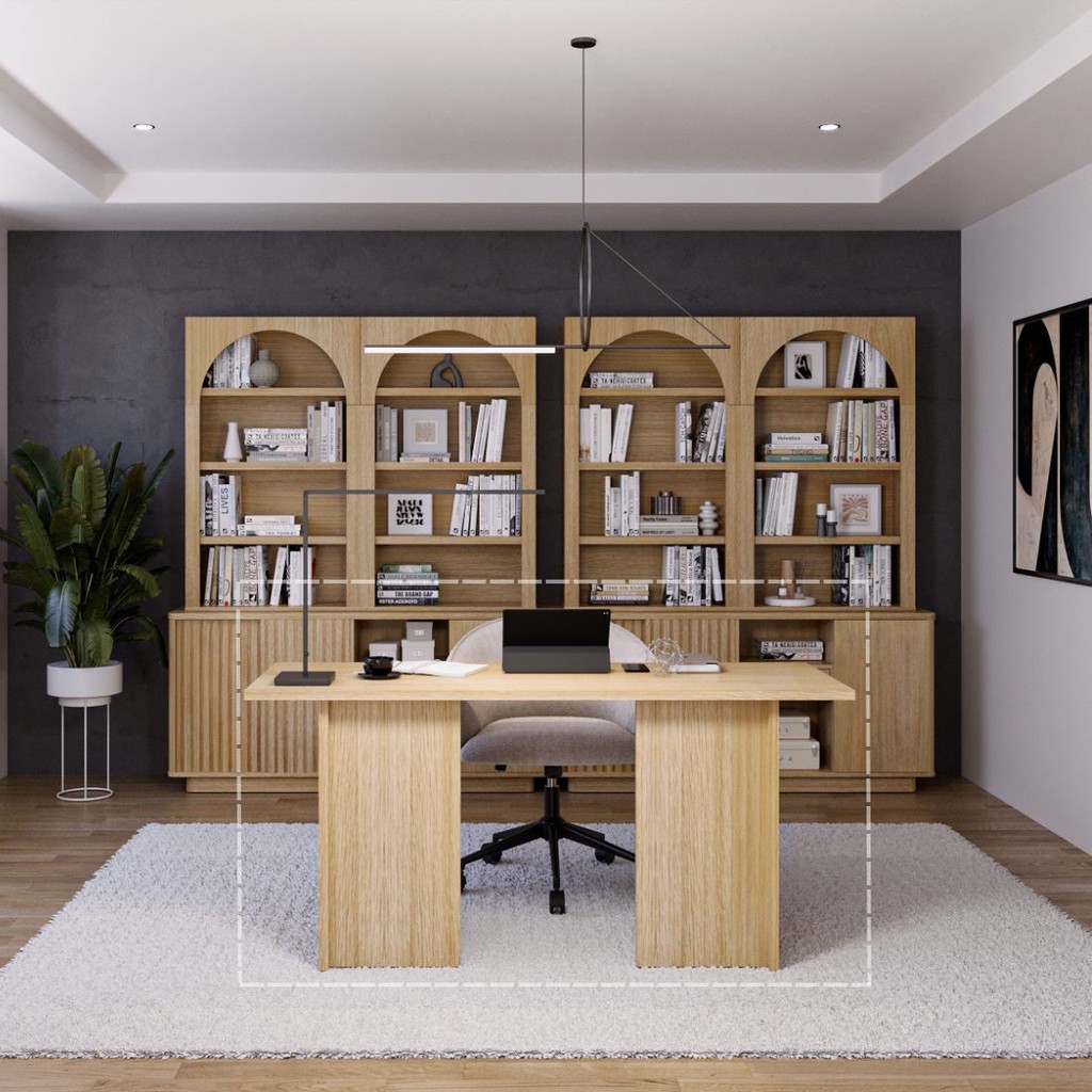 SB Design Square โต๊ะทำงานรุ่น Valley ขนาด 160 ซม. สีไม้อ่อน (160x60x75 ซม.)  แบรนด์ SB FURNITURE