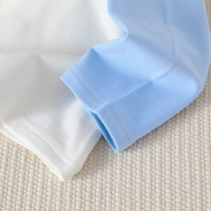 เสื้อยืดแขนยาวซานริโอดีไซน์ตัวอักษรพิมพ์สำหรับเด็กผู้หญิง ผ้าฝ้ายระบายอากาศน้ำหนักเบามากสีให้เลือก - รูปที่ 4