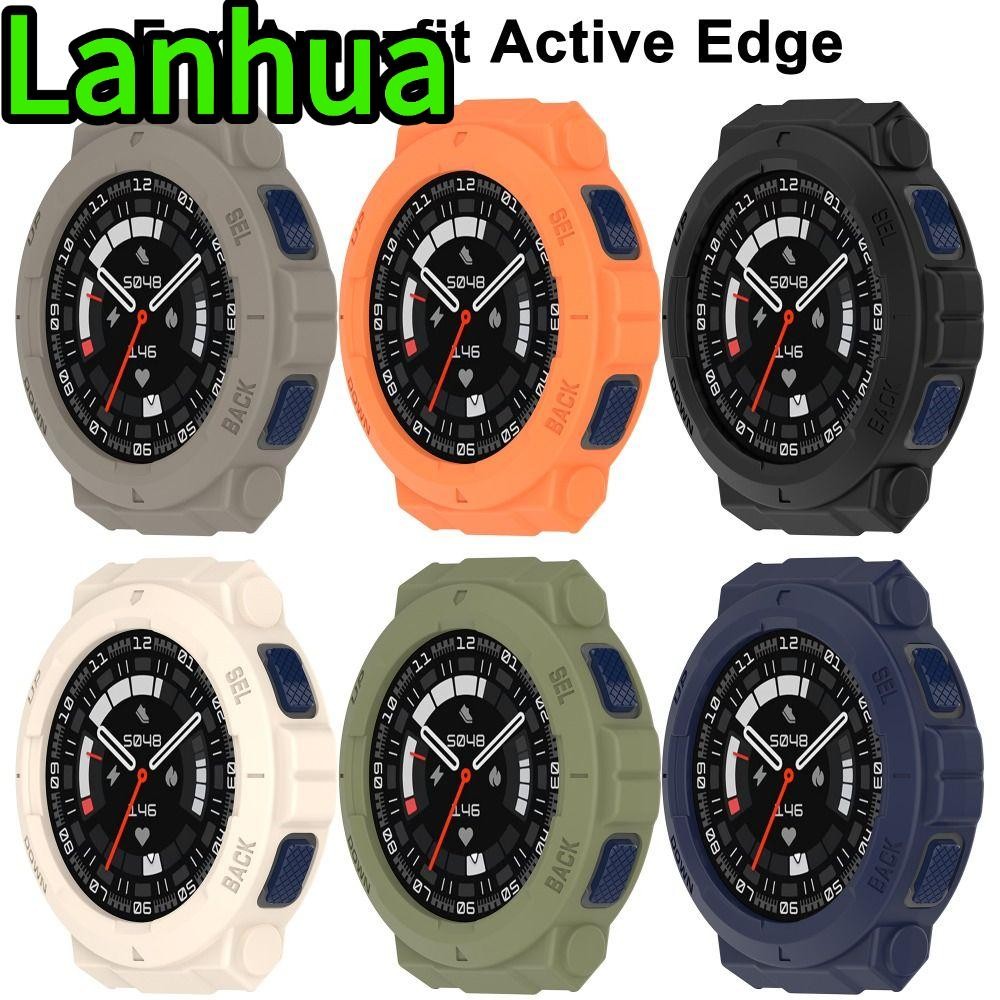 Lanhua กรอบ TPU อุปกรณ์เสริม ป้องกันหน้าจอ สําหรับ Amazfit Active Edge